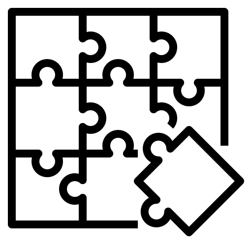 Jigsaw hobby solutions play icon