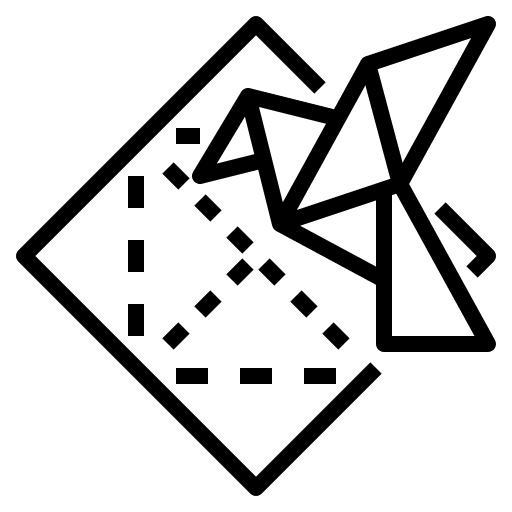 Origami paper origami hobbies and free time icon