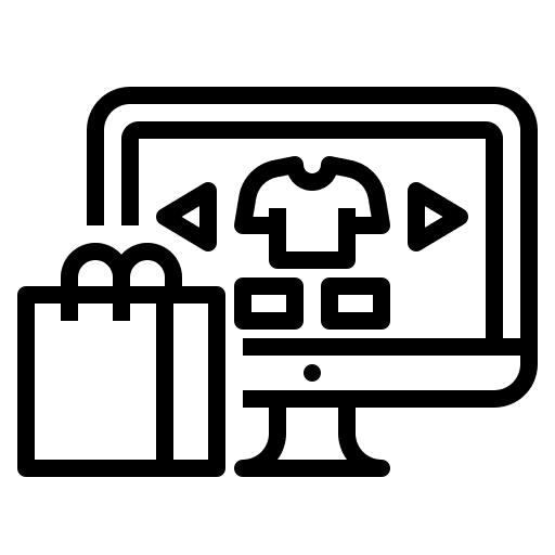 Shopping online ecommerce xing website logo icon