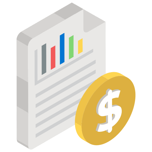 Business report bar chart finance business report icon
