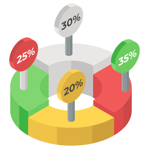 Donut chart finance and business charts business icon