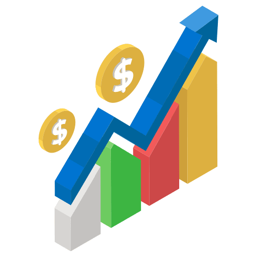Money growth money growth money chart icon