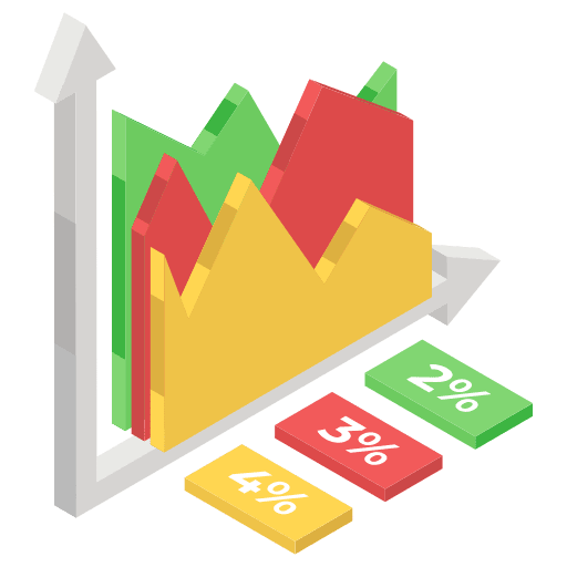 Area chart business chart graph icon