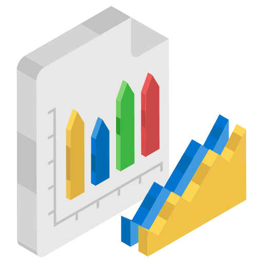 Business report data business and finance analysis icon