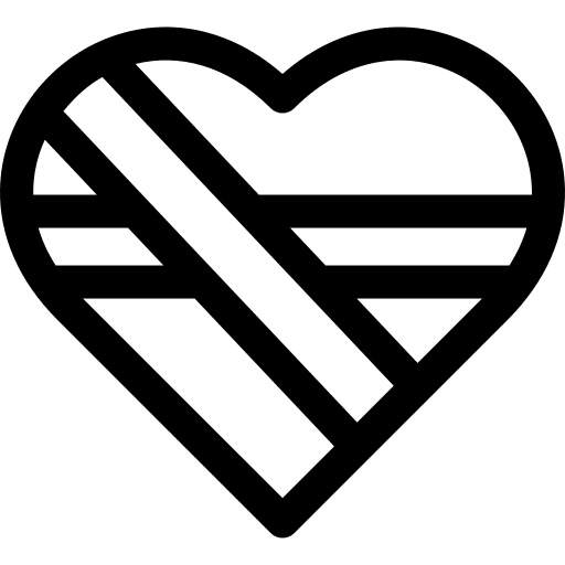 Bandage heart healing medical icon