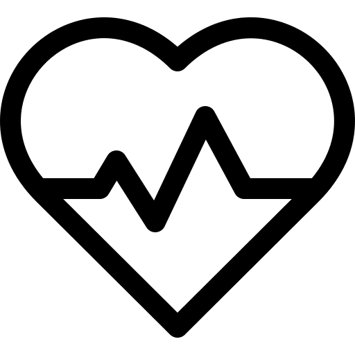 Cardiogram pulse love healthcare and medical icon