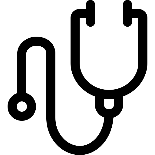 Stethoscope health medic healthcare and medical icon