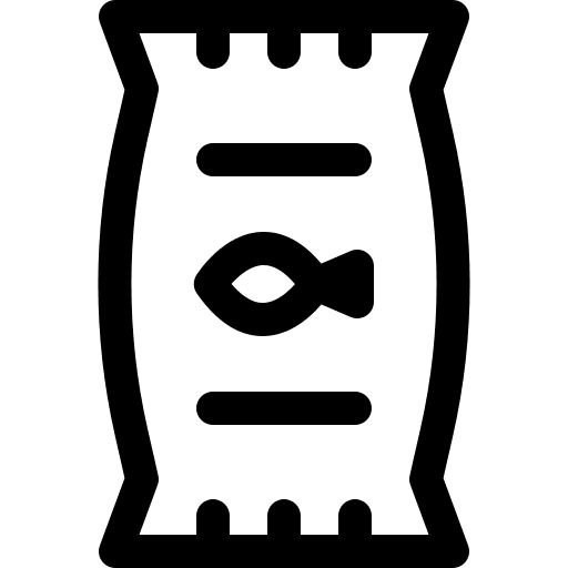 Fish food feed fish food bag icon