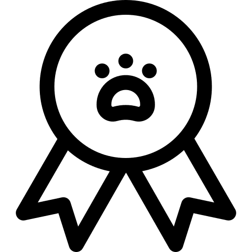 Medal paw emblem reward icon