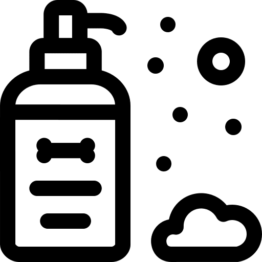 Pet shampoo animals dog hygiene icon