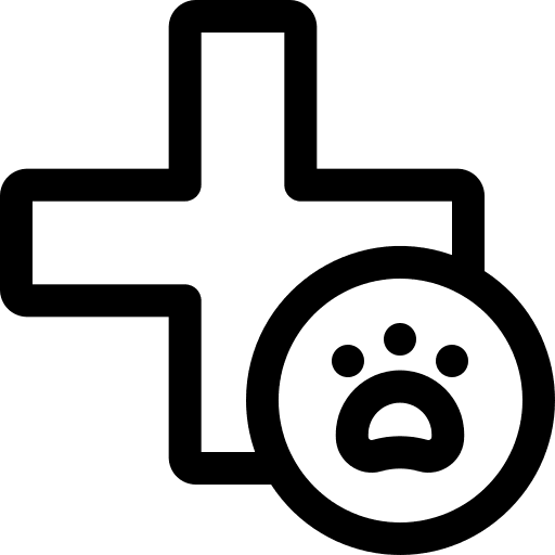 Veterinary pets cross health icon