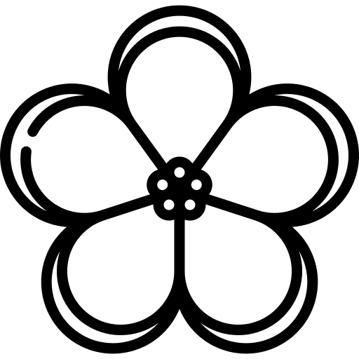 African blossom violet petals icon