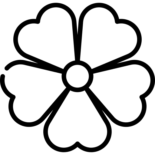 Black botanical black eyed icon