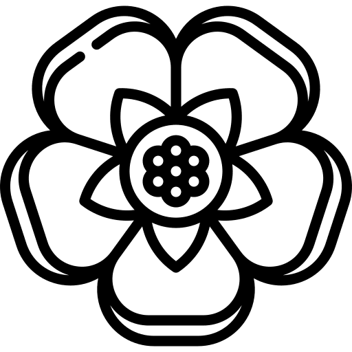 Hibiscus blossom nature flower icon