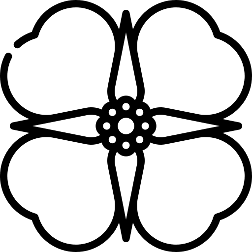 Mexican flower jungle botanical icon