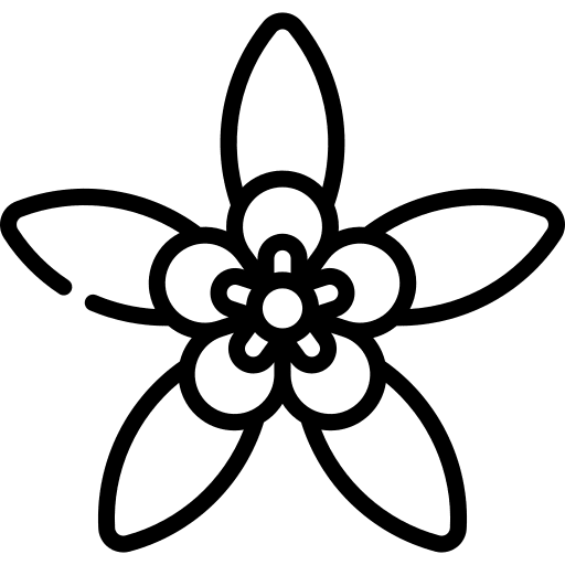 Tropical petals nature botanical icon