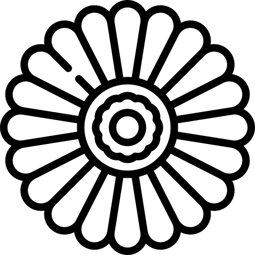 African botanical petals african icon