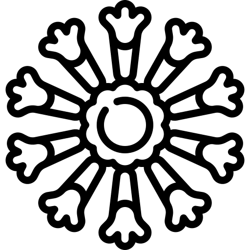 Galliardia flower botanical jungle icon