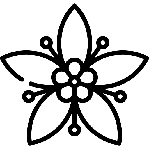 Jade blossom flower petals icon