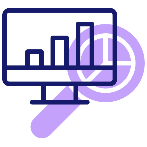 Analysis business and finance market analysis icon