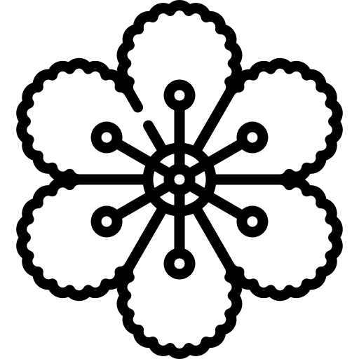 Beach blossom flower jungle icon