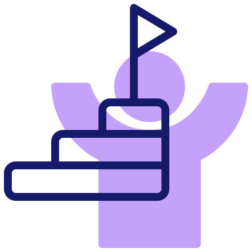 Goal achievement work business and finance icon