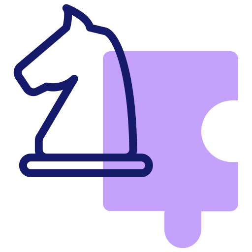 Strategy sports horse chess icon