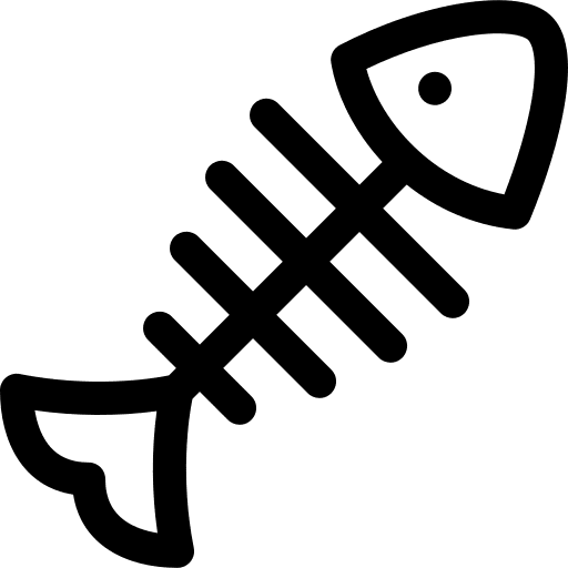 Fish bone fish bone fish skeleton animals icon