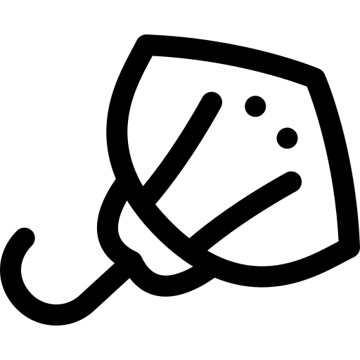 Fish ray sea life aquatic icon