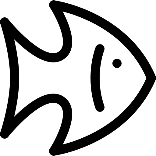 Fish aquatic aquarium animal icon