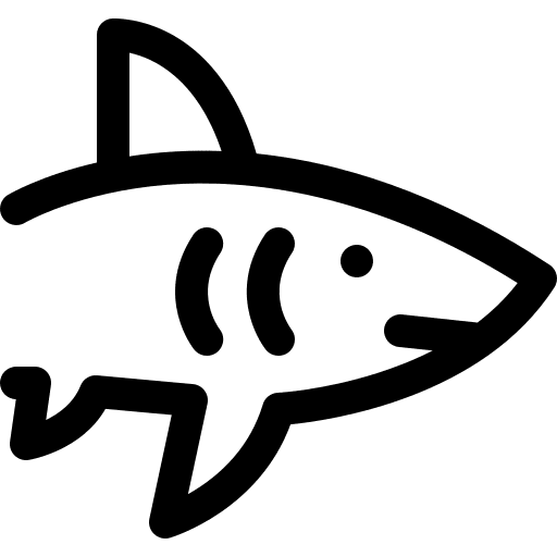 Shark wild animals shark aquatic icon