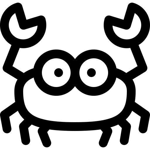 Crab crab food and restaurant seafood icon