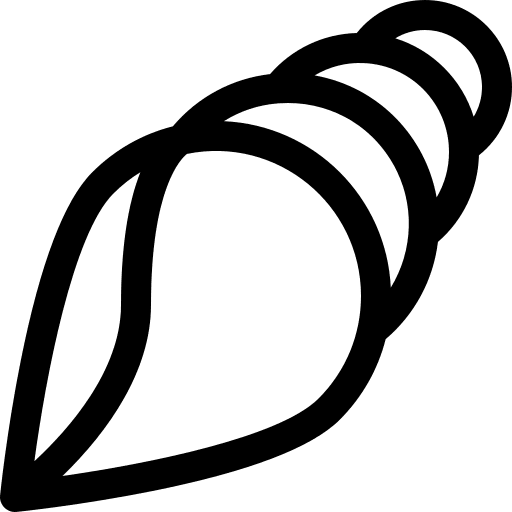 Seashell aquarium sea life animal icon