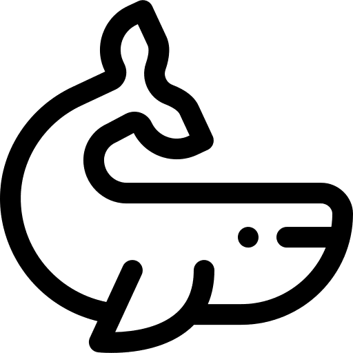 Whale animals aquatic nature icon