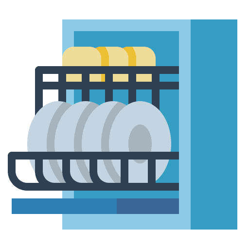 Dishwasher washing cleaning washer machine icon