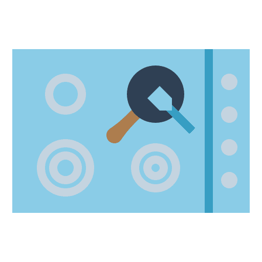 Gas stove tools and utensils cooking icon