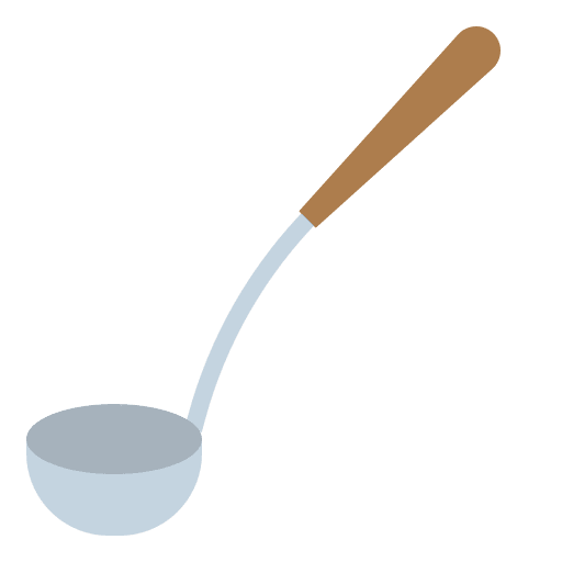 Ladle spoon dipper tools and utensils icon