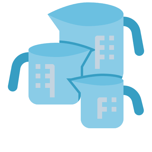 Cup measuring healthcare and medical scale kitchen tools icon