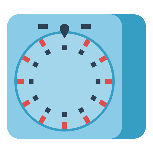 Timer time and date furniture and household food and restaurant icon