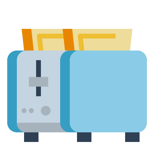 Toaster furniture and household toaster bread icon