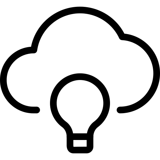 Cloud computing tip tips lightbulb icon