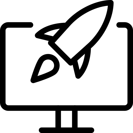 Desktop desktop performance rocket icon