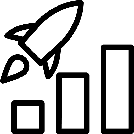 High business and finance chart bar icon