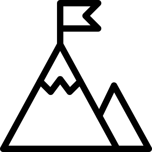 Mission milestones winner mountain icon