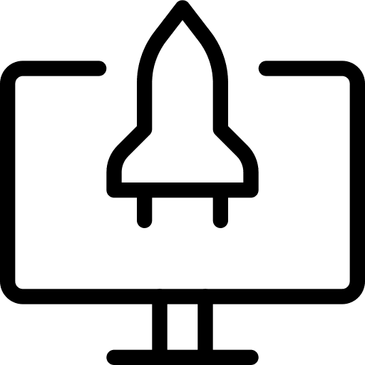 Monitor web performance fast icon