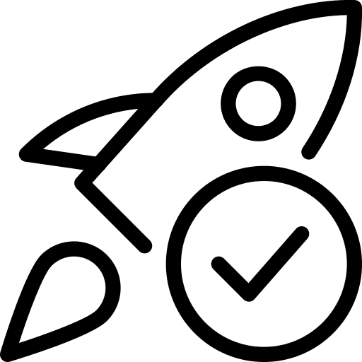 Verified lamp speed business and finance icon