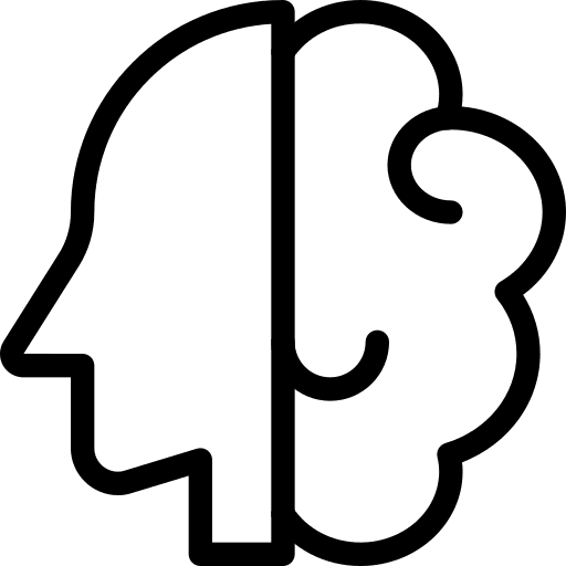 Head business and finance artificial intelligence robot icon