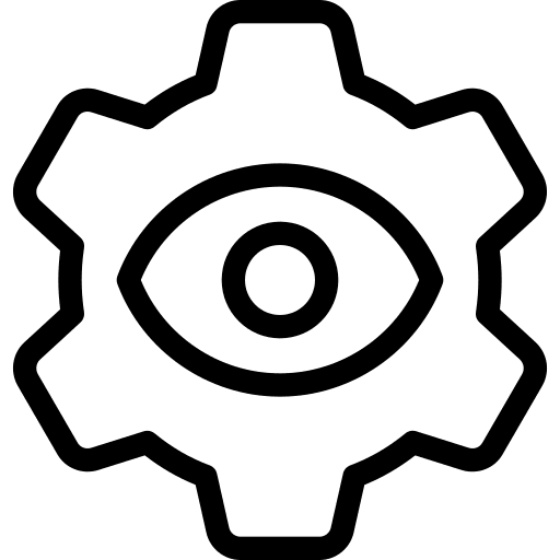 Preview cogwheel eye configuration icon