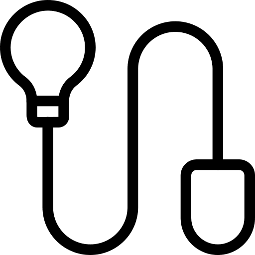 Button light bulb bulb idea icon