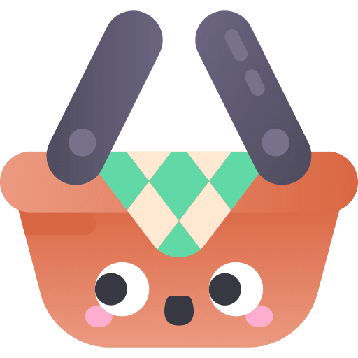 Basket farming and gardening holidays food and restaurant icon